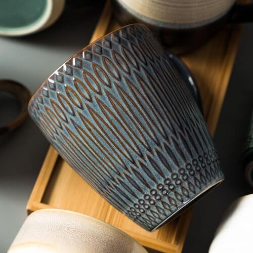 Micro Flaw Japan South Korea Vintage Coffee Cup Ceramic Mug Breakfast Milk Cup Home Office Tea Cup Travel Coffee Mug Funny Mug