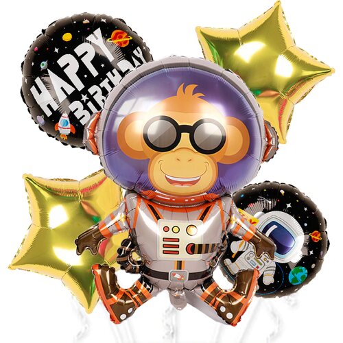 Astronaut balloon Rocket spaceship aluminum film balloon Solar system theme party Boy girl Birthday party decoration Baby shower