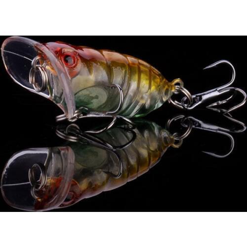 WALK FISH 1PCS Insects fishing Lure 3.5cm/3.6g Fishing Bait Bass cicada iscas artificiais para pesca Crankbait fishing tackle