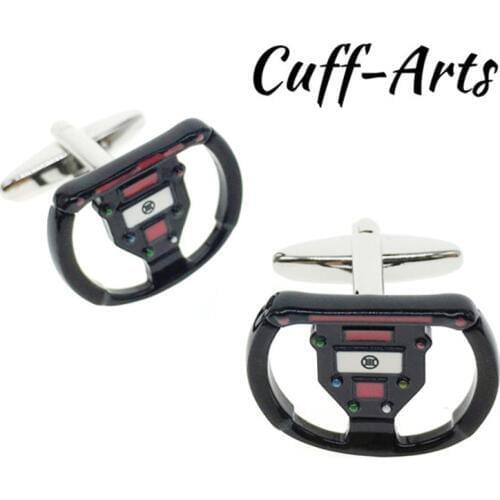 Cuffarts Gamepad Cufflinks Steering Wheel Shape Cuff Links Fashion 2018 Wheel Race Car Steering Wheel Cuff links C10012