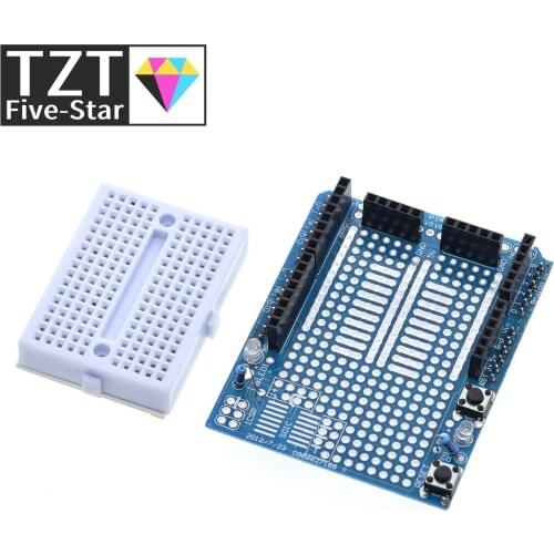 TZT UNO ProtoShield prototype expansion board with SYB-170 mini breadboard based For ARDUINO UNO ProtoShield
