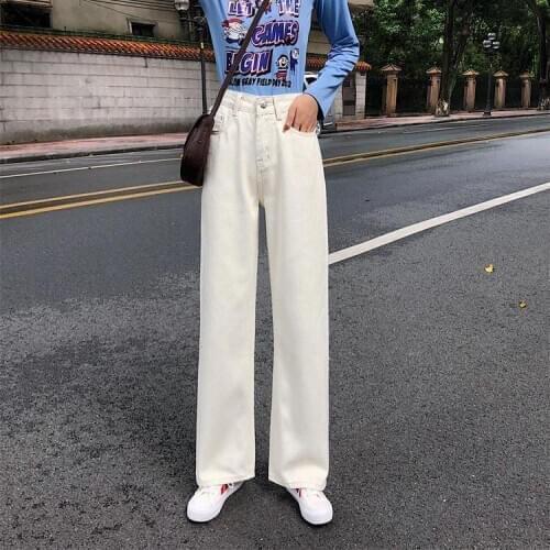Woman Jeans High Waist Clothes Wide Leg Denim Clothing Streetwear Vintage Quality 2020 Fashion Harajuku Straight Pants