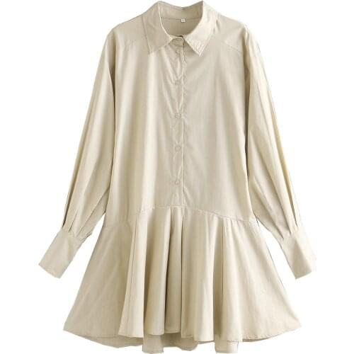 Women Casual Cotton Shirtdress Summe Dress