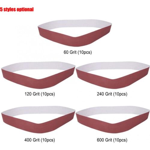 10PCS 740 x 40mm Alumina Sanding Belts 60 120 240 400 600 Grits Sandpaper Abrasive Bands Sander Grinding Polishing Tools