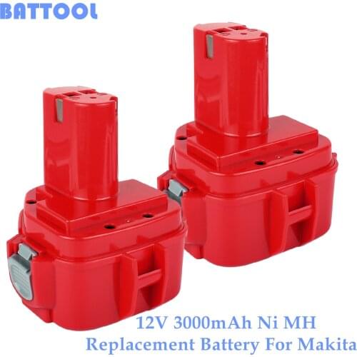12V 3000mAh Replacement Battery For Makita Ni MH Rechargeable Battery Power Tools Bateria PA12 1220 1222 1235 1233S 6271D L50