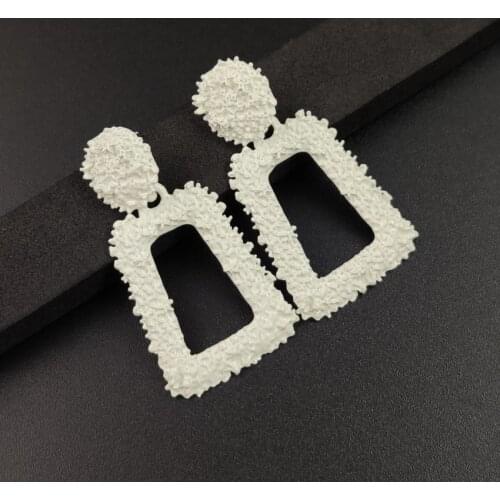 2021 Vintage Geometric Earrings for Women Statement Earring Jewelry Carved Metal Gold Color Earring Fashion Jewelry Trendy Gift