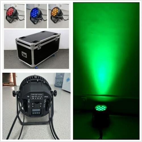 8 pieces+case entertainment center stage wall wash led par can ip65 rgbwa uv led par 64 12x18w led par rgbwa+uv