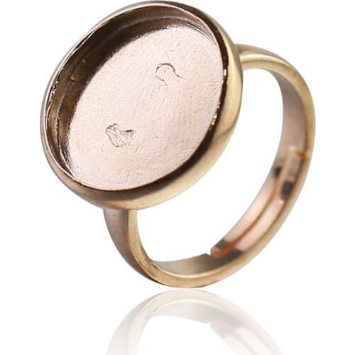 Diy Accessories Jewelry Customizable Bezel Setting Tray Cameo Cabochons Silver Ring Blank 34121
