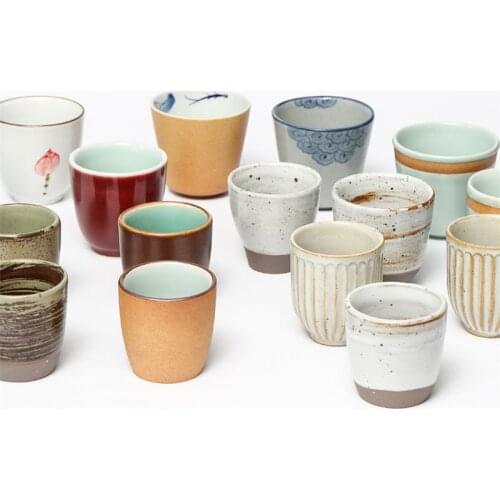 Jingdezhen Ceramic Handmade Teacup Zen Blue Glaze Tea Cup Creative Retro Simple Office Coffee Milk Mug Household Drinkware