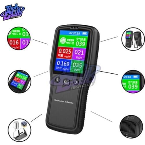 PM2.5 Detector Air Quality Monitor For Supervising Formaldehyde TVOC PM2.5 PM10 HCHO Meter gas Pollution Sensor Tester indoor