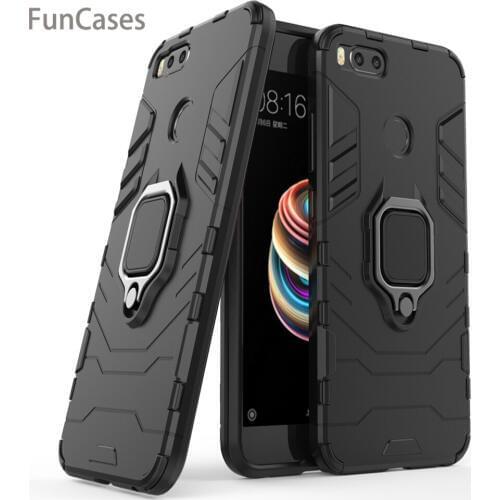 For Xiaomi Mi 5X 8 Max 3 Case Cover Silicone TPU and Hard PC Ultra Luxury Armor Shockproof Metal Ring Holder Case for Mi 8 SE