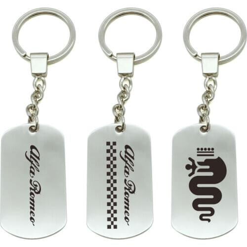 FOR ALFA ROMEO Car Logo emblem Badge for Mito 147 156 159 car styling Metal KeyChain Key Ring Emblem Key Holder car styling