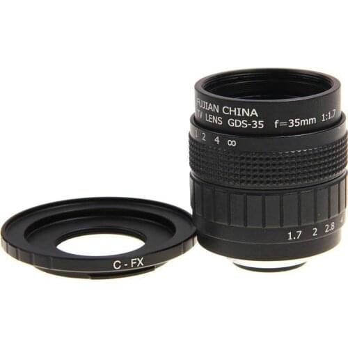 Fujian 35mm F1.7 CCTV TV lens+C Mount to Fuji Fujifilm X-A2 X-A1 X-T1 X-T2 X-T10 X-E1 X-E2 X-1M X-Pro1 X-Pro2 X-MOUNT