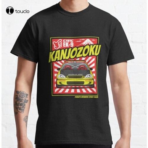 Jdm Civic Ek-9 Kanjozoku Classic Racecar Trackday Tuner Type R Vtec T-Shirt Cotton Tee Shirt