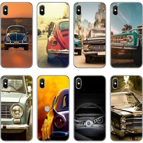 Classic Vintage Old Retro Car Transparent Phone Case For iPhone 12 11 Pro Max Mini XS Max XR X 8 7 Plus 6 6S Plus 5 5S SE 2020