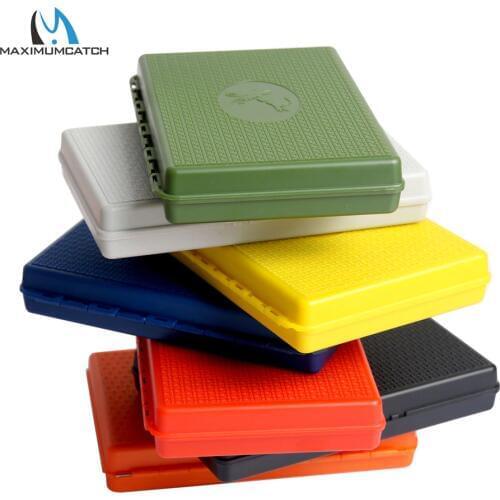 Maximumcatch 7 Colors For Choose 156*108*28mm Slim Pocket Plastic Wateproof Fly Fishing Box Jig Fishing Box