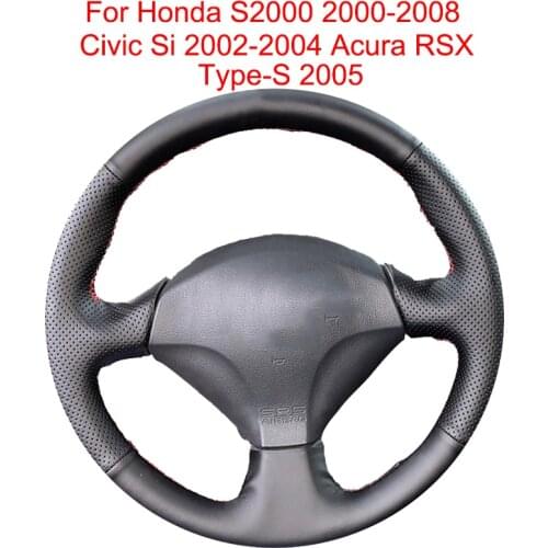 Customized Original Car Steering Wheel Cover For Honda S2000 Civic Si Acura RSX Type-S Leather Braid For Auto Steering Wheel
