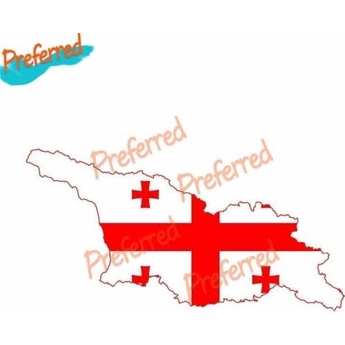 Creative Car Styling Georgia Flag Map Decal Motocross Racing Laptop Helmet Trunk Wall Vinyl Car Sticker