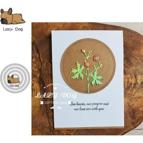 Circle Frame Background Metal Cutting Dies Scrapbooking Stencil DIY Mold Craft Embossing Die Cuts Card Making New Dies For 2021