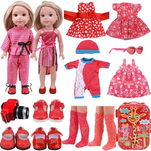 LUCKDOLL Handmade High Quality Dress Fit 14.5" Doll Accessories Girls Toys,Generation,Birthday Gift