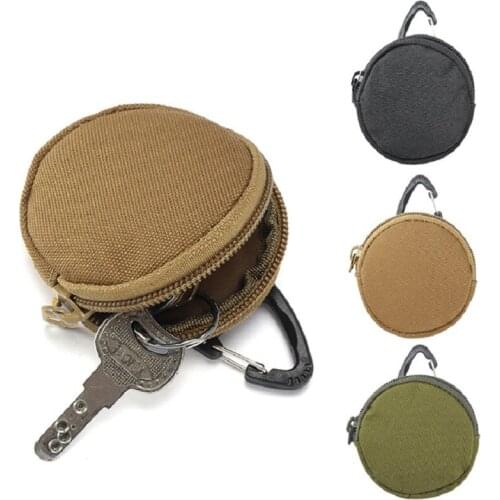 Mini Tactical EDC Pouch Key Wallet Holder Men Coin Purses Pouch Military Army Coin Pocket with Hook Waist Belt Bag for Hunting