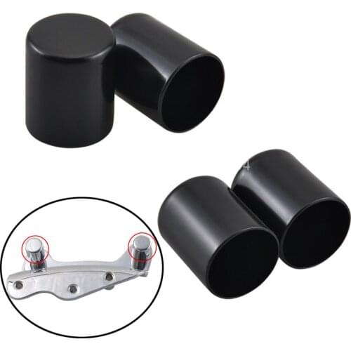 Motorcycle Harley 4 x Point Docking Hardware Covers Kit Satin Black Fits For CVO Fat Boy Softail Models 84-Up