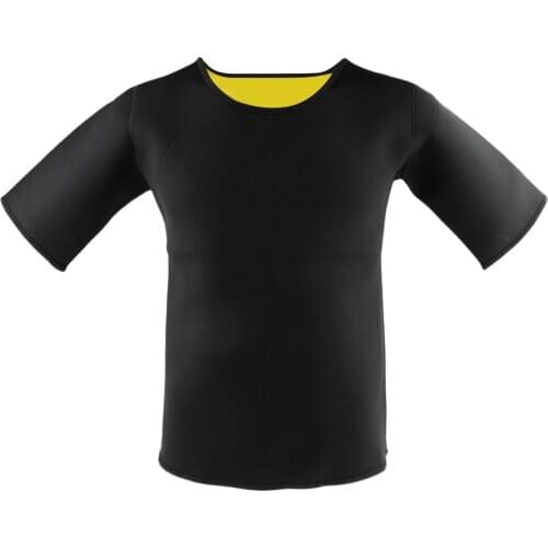 Man Weight Loss Short Sleeves Slimming Shirt Fat Burning Thermo Sweat Shirt