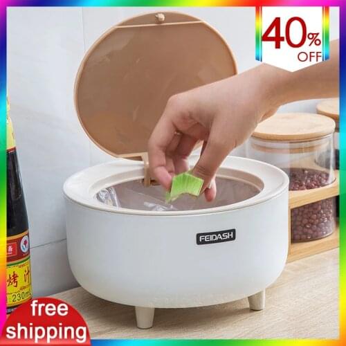 Mini Desktop Trash Can Waste Bins with Lid Household Clean Trash Desk Practical Mall Scissors Pencil Bathroom Accessories