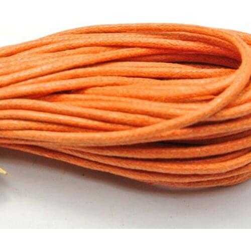 30 Meters Orange Waxed Cotton Beading Cord Thread Line 2mm Jewelry String