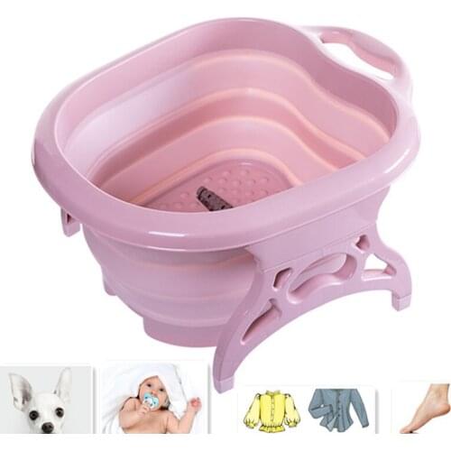 New born fold bath 3 in 1 Shower Portable Silicone Pet small cloths box Bath Accessories Baby Folding Cat Dog Bath Tubs