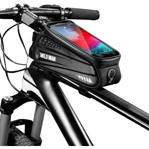 Bike Phone Front Frame Bag Waterproof Bicycle Top Tube Bag Touch Screen Mobile Phone Mount Pack For Cycling Bicycle Accessories
