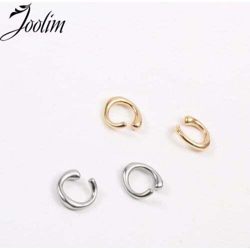 Tarnish Free PVD Gold Finish Simple Irregular Circle Versatile Earring Stainless Steel Tarnish Free Gold Jewelry Wholesale
