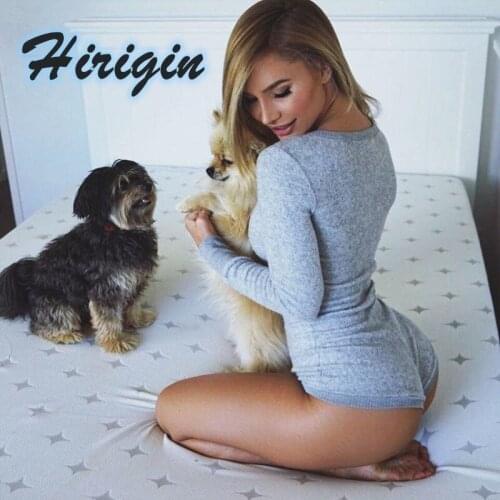 Summer Women Clothes 2019 New Summer Solid Sexy Long Sleeve Skinny Playsuits Deep V Neck Skinny Playsuits