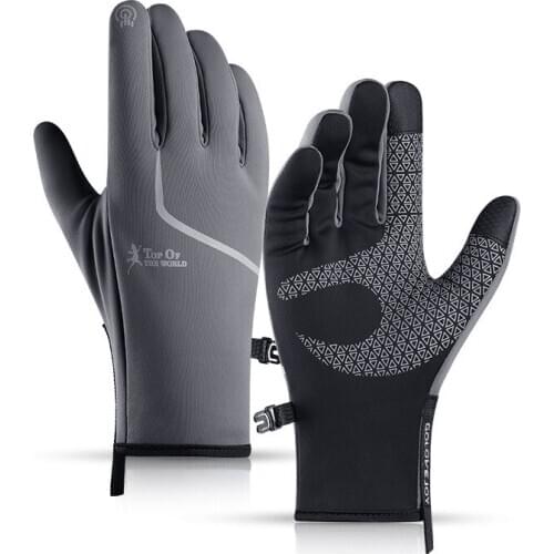 Cycling Women Gloves Winter Outdoor Velvet Windproof Waterproof Warm Sports Skiing Reflective Anti-Skid Touch Screen Men Gloves