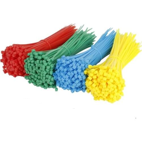 1000PCS/1Lot 3*100MM Colorful Self-Locking Nylon Cable Ties / Actual Width:1.8mm Black/White/Yellow/Blue/Green/Red