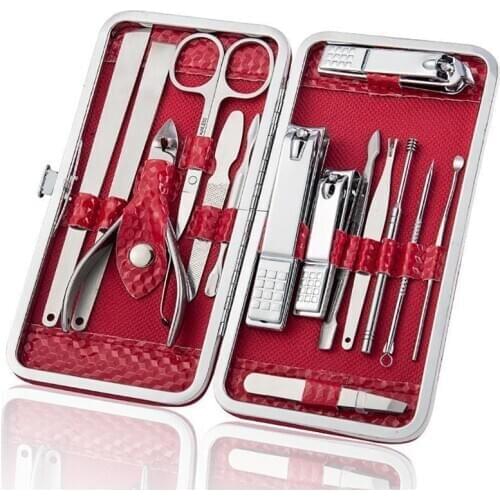 15 Piece Set Manicure Tool Kit Creative Stainless Steel Portable Nail Care Set Nail Tool Kit Manicure Beauty Tools Kit