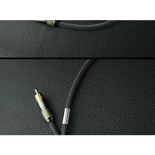 2021HIFI audio coaxial cable 75 ohm digital digital coaxial audio cable oxygen-free copper RCA plug