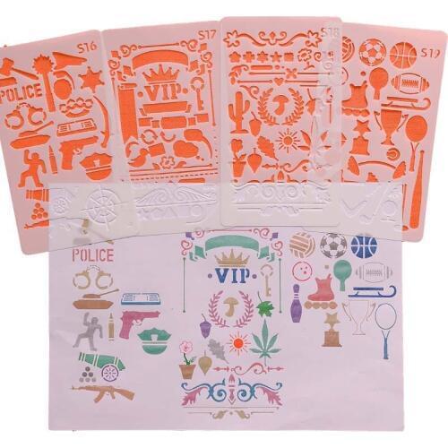 Newest 24pcs Layering Stencils for Scrapbooking Painting Planner Bullet Journals Supplies Laser Cutting Factory Welcome Custom