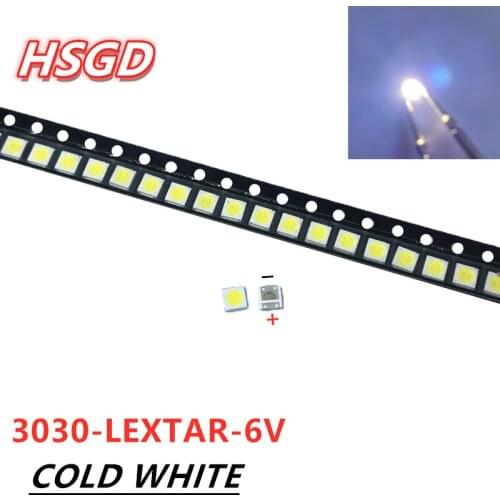 4000pcs FOR LEXTAR LED Backlight High Power LED PCT 1.8W 3030 6V Cool white 150-187LM PT30W45 V1 TV Application
