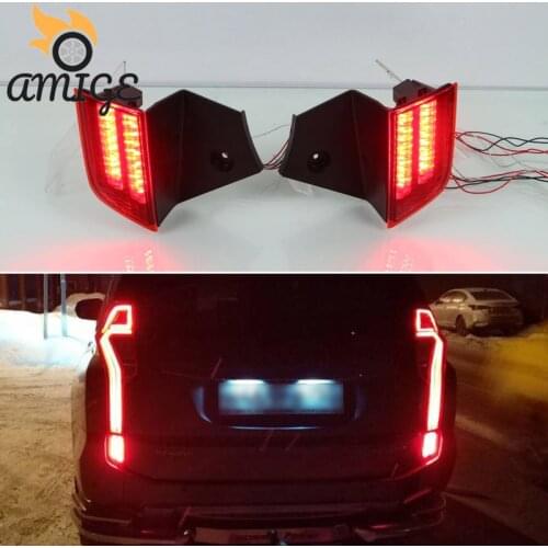 12V Car LED Rear Lights For Mitsubishi Montero Pajero Sport 2016 2017 2018 Reflector Bumper Lamp Taillights Backup Brake Light