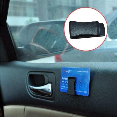 Car Card Holder Card Inserter Multi-function Storage Hook Black Car Clip Automotive Interior Supplies New 1pair