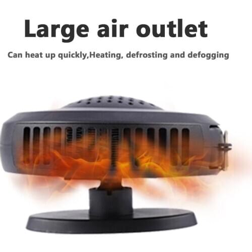 12V Car Vehicle Heater Portable Automobile Warmer Windshield Defroster Rapid Heating Cooling Fan