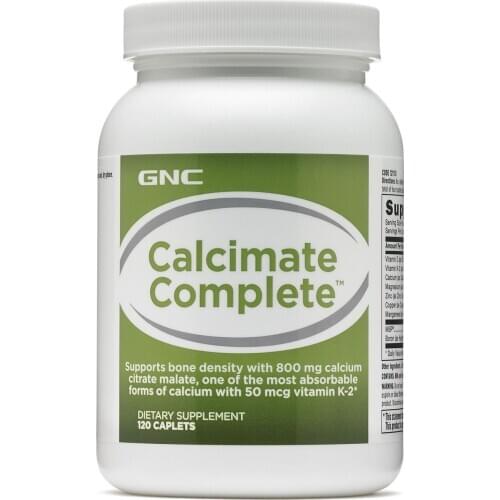 Calcium citrate malate Supplement CALCIMATE COMPLETE 120 Caplets Magnesium Vitamin D Zinc Manganese Support bone density