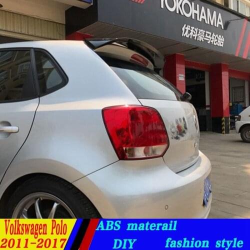 Use for volkswagen polo spoiler polo 2011-2017 model High Quality ABS Material Car Rear Wing Primer Color spoiler for VW polo