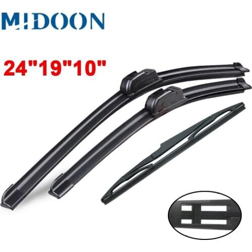 MIDOON Wiper Front Rear Wiper Blades Set Kit For Chevrolet Orlando 2011 - 2018 2017 2016 2015 Windshield Windscreen 24"19"10"