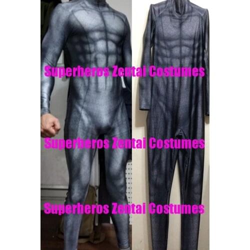 DOJ Cosplay Costumes 3D Print High Quality Black Muscle Shading Superhero Zentai Bodysuits Custom Made
