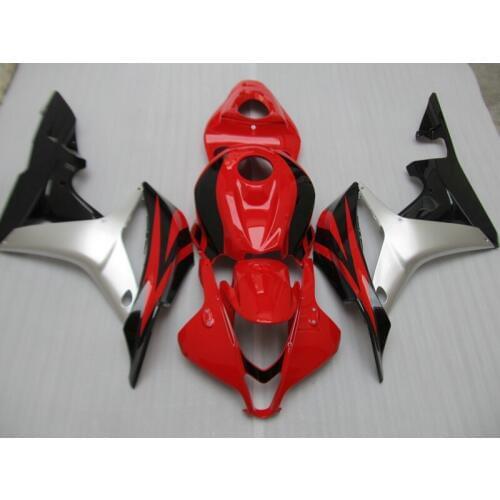 Injection mold Custom motorcycle fairing kit for Honda CBR600RR 07 08 red silver black fairings set CBR600 RR 2007 2008 DC11