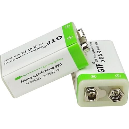 NEW 9V 500mAh li-ion Rechargeable battery Micro USB Batteries 9v 500mah for Multimeter Microphone Toy Remote Control KTV use