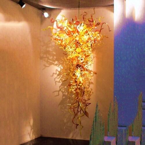 Luxury Large Murano Chandeliers LED Light Source Living Room Hand Blown Glass Chandelier Lamp Home Indoor Lighting