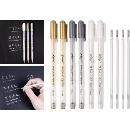 6Pcs Pro Highlighter Pens Waterproof Paint Markers Pen for DIY Art Painting